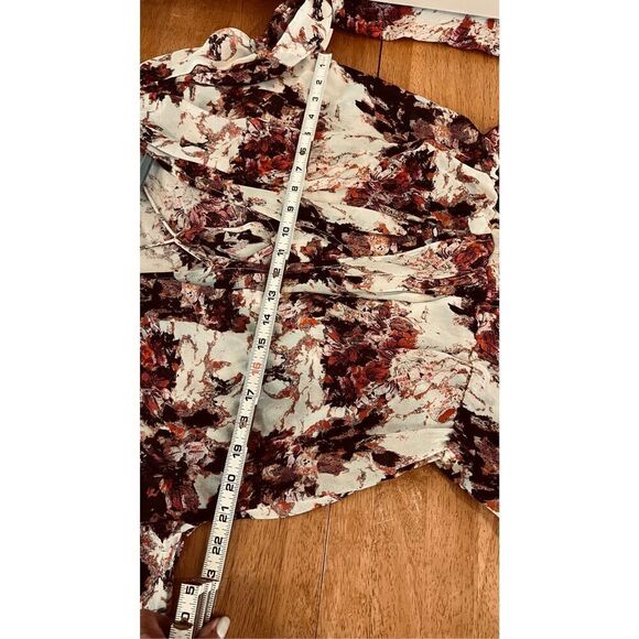 IRO PARADON FLORAL SURPLICE BELL SLEEVE FLORAL BLOUSE SIZE S US SZ 6 FRENCH 36 - Picture 12 of 14